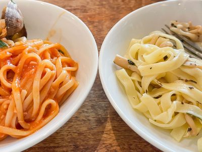 イタリアン Oinos(オイノス)で”ボンゴレロッソパスタ”、”色々きのことトリュフソースパスタ”食べたよ／横浜・石川町