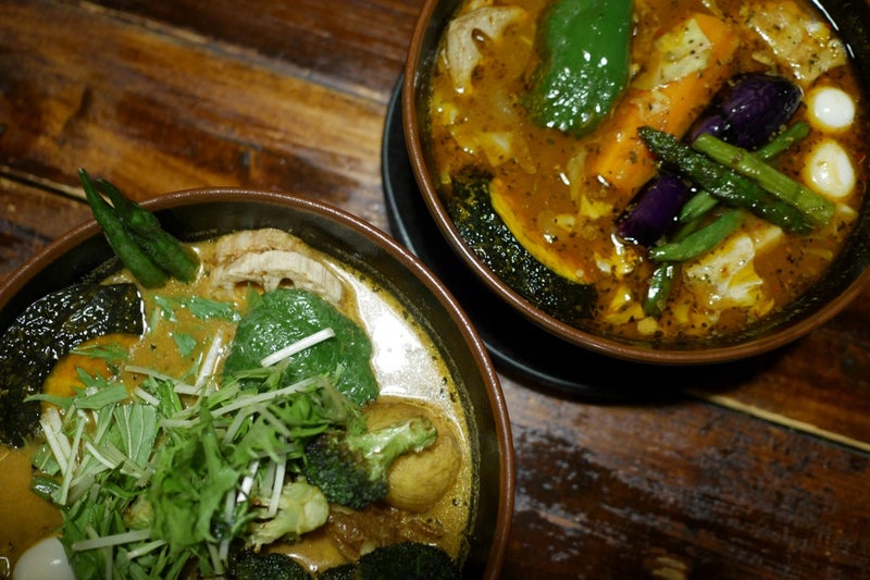 「ラマイ」でブロッコリーアゲアゲトッピングのスープカレー食べたよ／札幌中央店