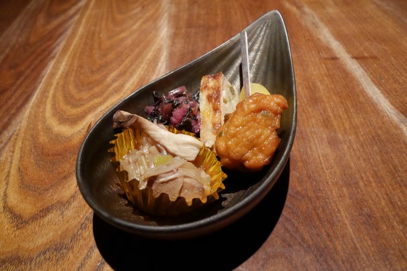 北の和食「なかなか」で塩水ウニとラム肉の唐揚げとイカゴロのルイベ食べたよ／札幌すすきの