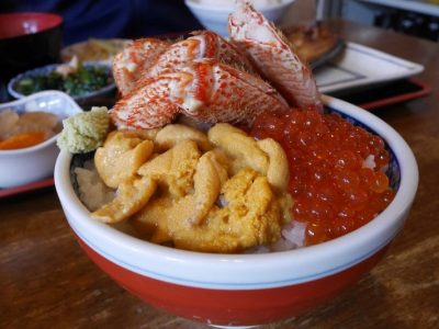 北の和食「なかなか」で塩水ウニとラム肉の唐揚げとイカゴロのルイベ食べたよ／札幌すすきの