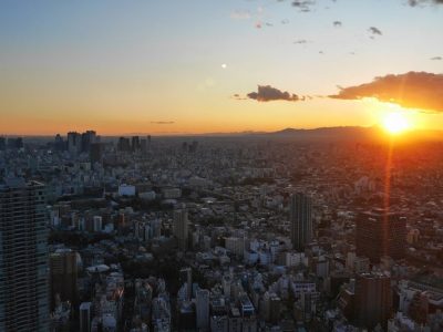 SKY CIRCUSサンシャイン60展望台から富士山に沈むサンセット夕日を眺めたよ／東京池袋