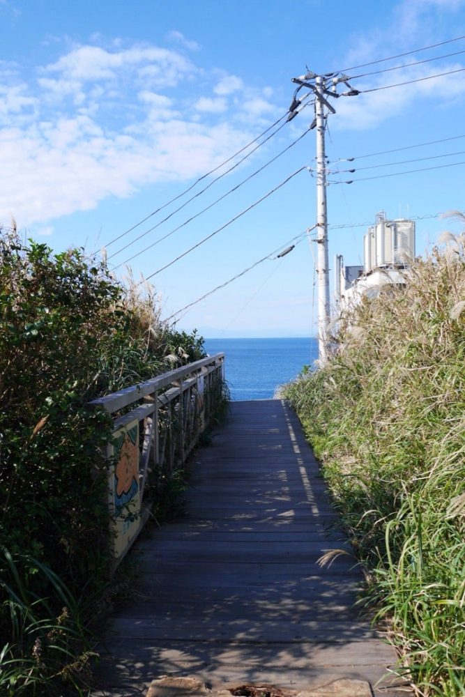 三浦半島の先端に位置する城ヶ島の「ウミウ展望台」と「馬の背洞門」