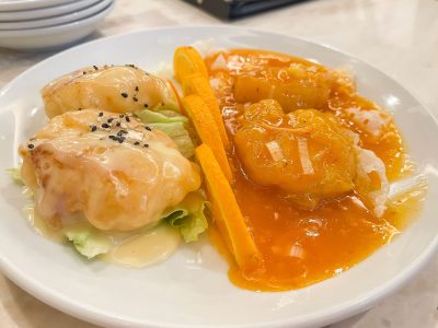 鮮魚店直営「華錦飯店」で大海老の紅白盛合せ、海鮮煮込みそば、やわらかレバニラ炒め食べた！／横浜中華街