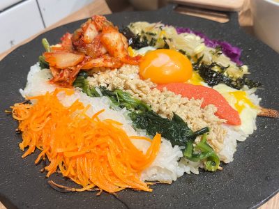 クリレスHD(3387) 株主優待で韓国料理「シクタン」の鉄板焼き明太チーズビビンパ食べた！／CIAL横浜